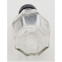 Vintage glazen zoutstrooier met kunststof dop